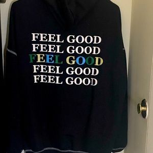 Black ‘feel good’ hoodie